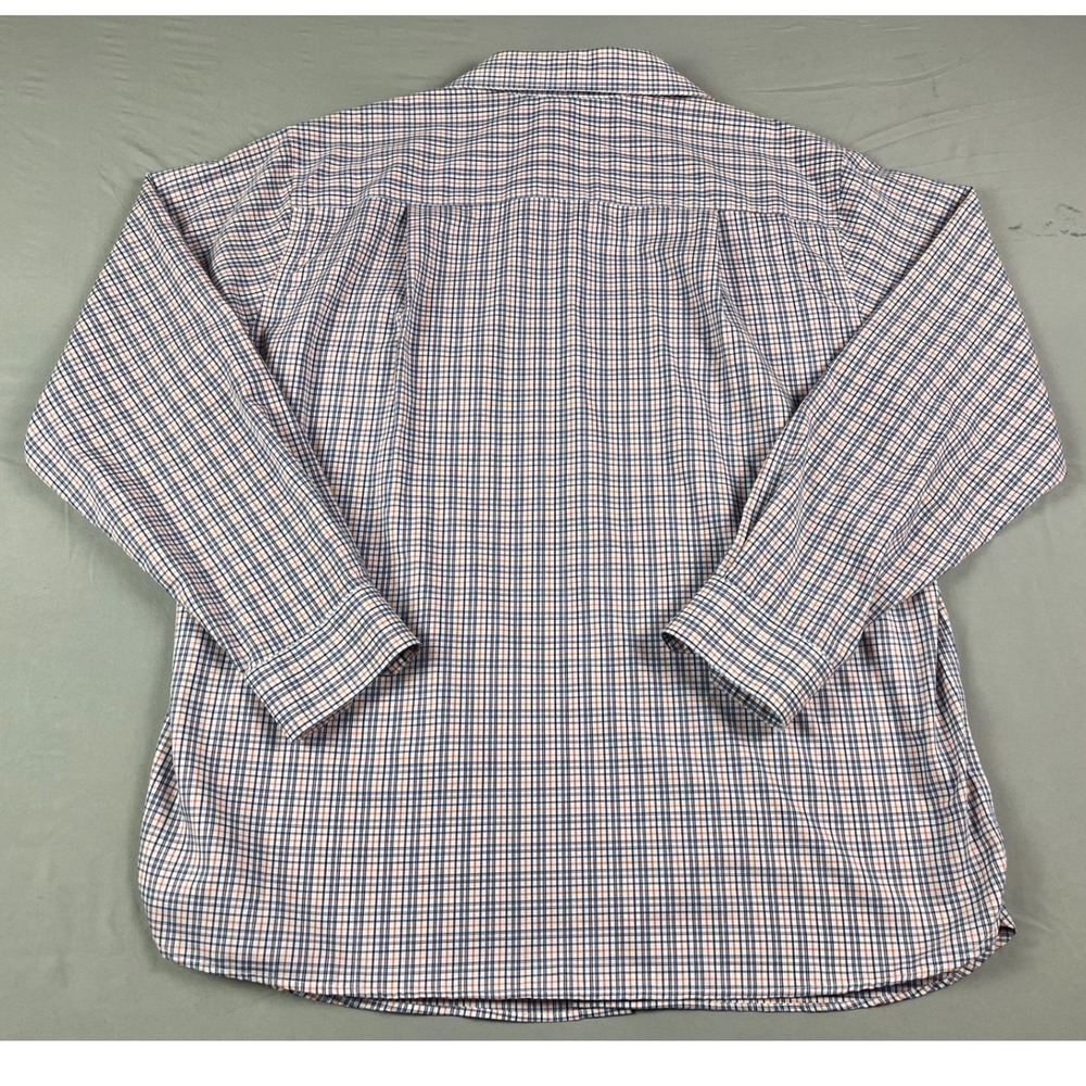 Oak Hill Premium Men's Button Up Shirt 17.5 36/37 Plaid Supima Cotton Non-Iron - Picture 2 of 8